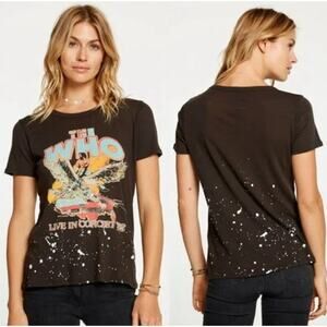 CHASER The Who Live in Concert T-Shirt Crewneck Graphic Print Short Sleeve Top